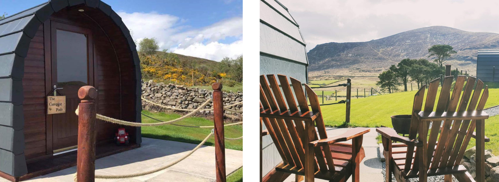 view form the accomodation showing blues sky and fields